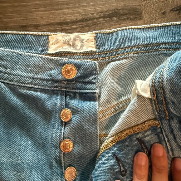 We The Free Light Blue Straight Leg Jeans - Picture 4 of 5